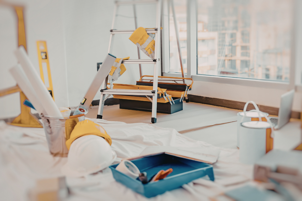 Renovating multifamily unit.